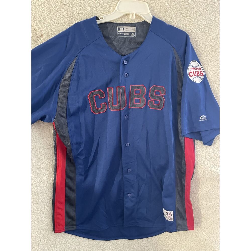 True Fan Chicago Cubs Jersey National League Genuine MLB Men's Sz XL Vintage